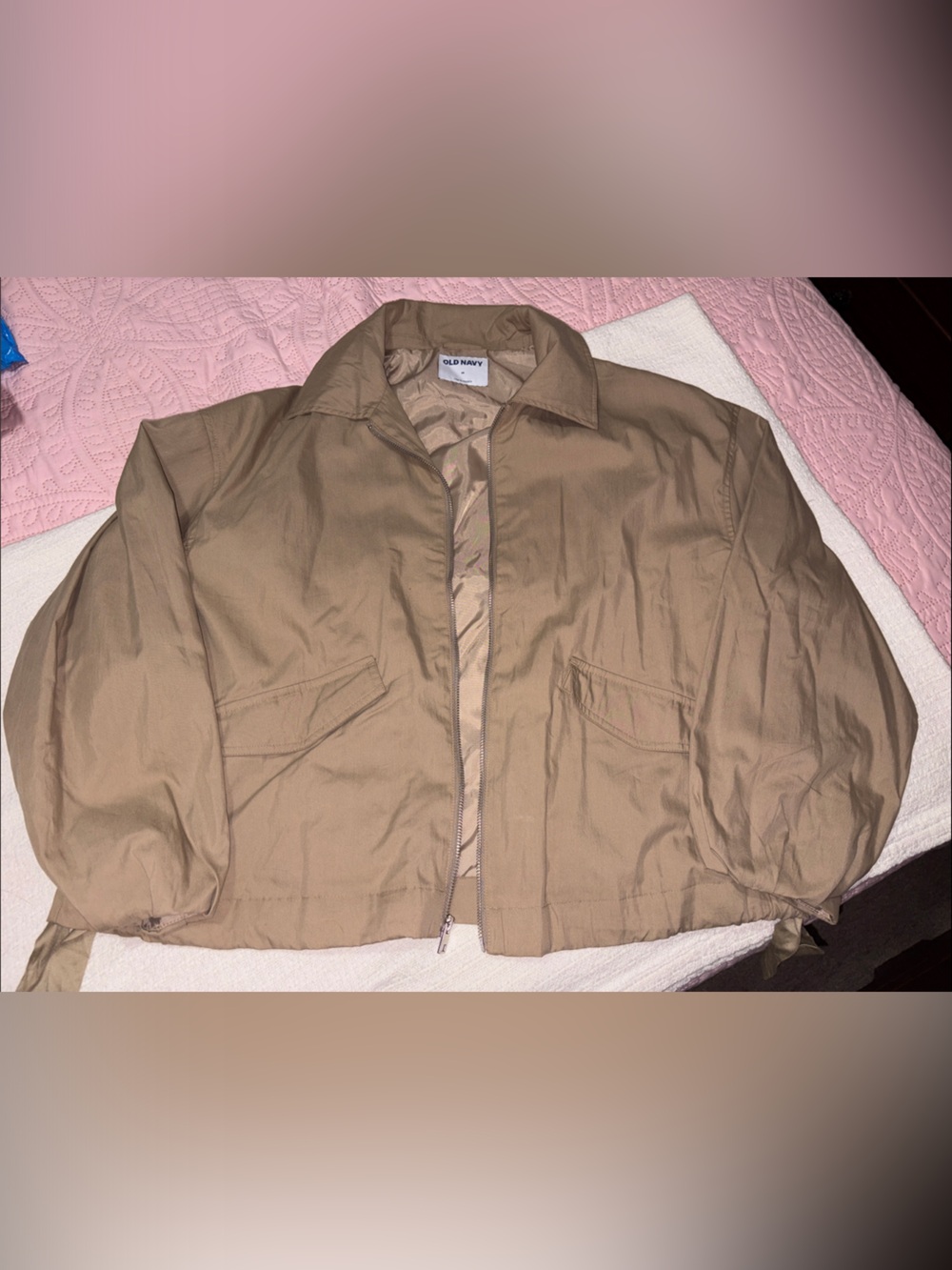 Old Navy Tan Bomber Jacket